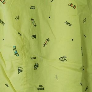 Yellow Designer Cotton Shirt