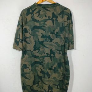 Olive Green Printed Casual Dresses (Women's)