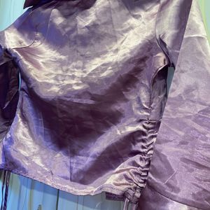 Lavender Satin Shrug