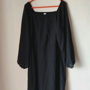 Georgette Black Dress