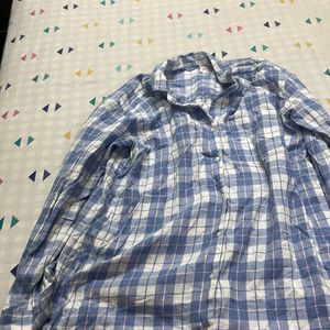 Blue White Check For Women