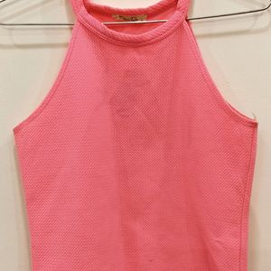 A Cute Halter Neck Crop Top