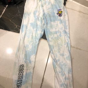 Blue & white Tie Die Joggers