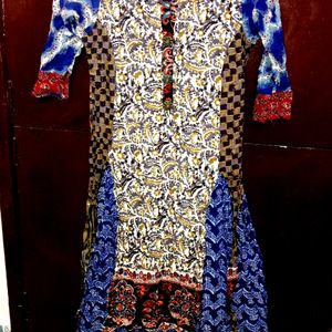 AFSANA 2 In 1 Blue Anarkali Suit