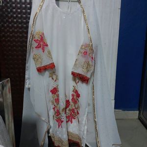 Pakistani Floral Thread Work Suit