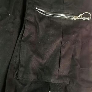 Black Cargo Pant With Multiple Pockets