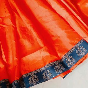 Plain Georgett Saree With Zari Border