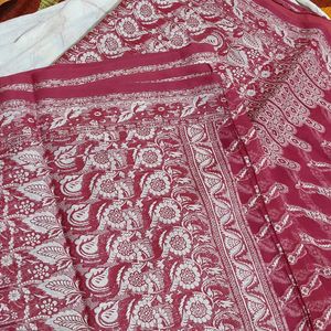 Maroon Saree