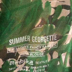 New Unused Soft Summer Georgette Saree