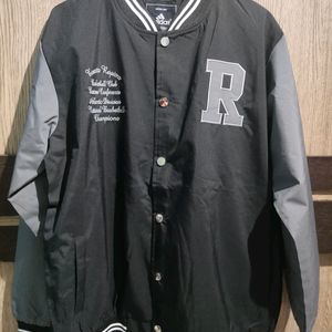 Men's Solid  Varsity Jacket