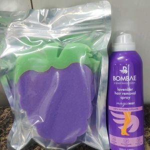 Lavender Hair Removal Spray With Fruit Sponge