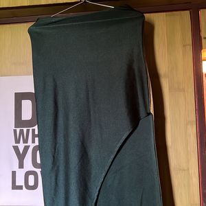 Co-ord Green Set Of Skirt & Tube Top