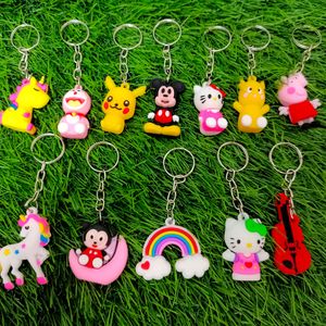 Set Of 12 Different Characters Keychains