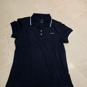 Fixed Price Collared Black T Shirt