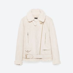 Zara Suede Biker Jacket