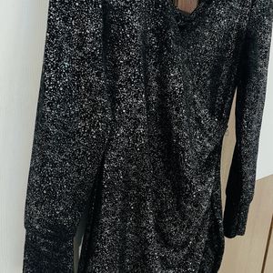 Black Sequinned Bodycon Dress