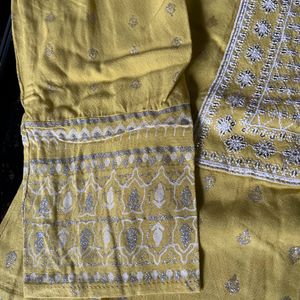 Yellow mustard kurta