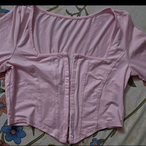 Imported Pink Corset Top