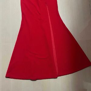 Red Asymmetrical Gown -Shein