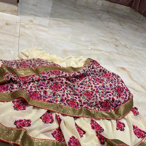 Thread Work Saree