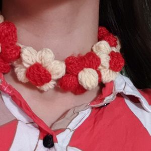 Crochet Puff Flowers Belt Hairband