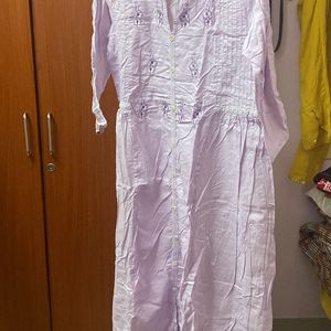 Lavendar A Line Kurta