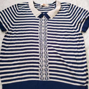 Striped Half Sleeve Top