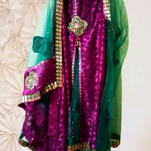 Multicolour Navratri Ghghra Saree