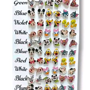 Disney Characters Earrings 36 Pairs