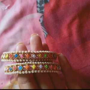 4 Set New Silk Thread Bangles Hand Made