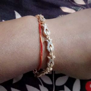 Artificial Golden Colour Bracelet For Women/ Girl