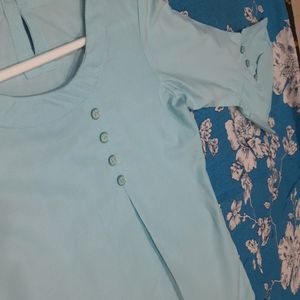 Light Blue Casual Top S