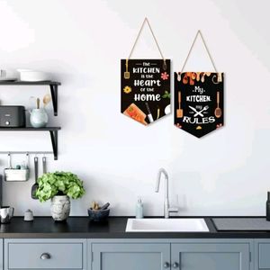 Designer Kitchen Quotes Wooden Wall Hanging