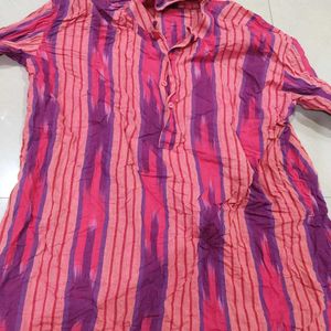 Pink Short Kurta