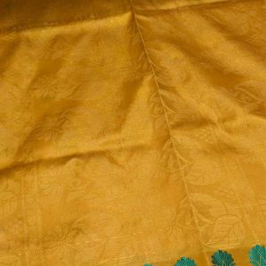 It Is An Artsilk Saree With Stitched Blouse Size