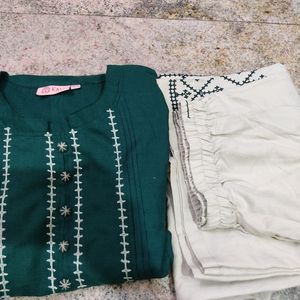 Dark Green Palazzo Set