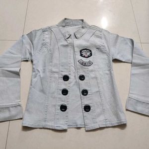 LIGHT BLUE OPEN DENIM JACKET