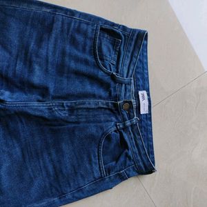 Zara Dark Blue Straight Fit Jeans