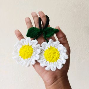 Cute Big Size Daisy Hair Ties 🌼✨