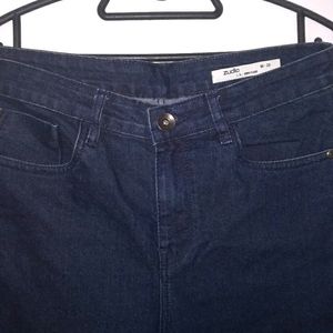 Dark Blue Wide Length Jean , Zudio, Size 28