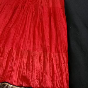 Red Ethnic Skirt For Girls!