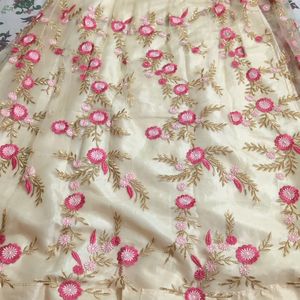 Cream Lehenga Choli