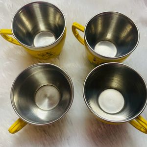 Set Of 4 Plastic _steel Cups