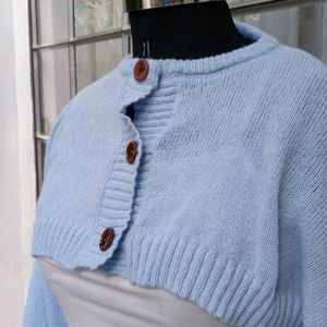 Sky Blue Crop Sweater