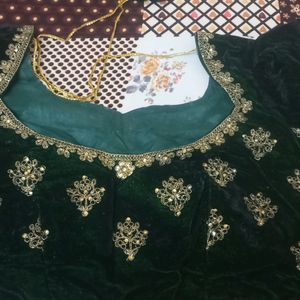 Bottle Green Bridal Lehenga