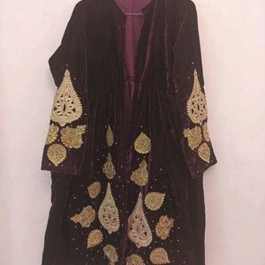 A Very Beautiful Wine Valvet Kurta