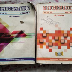 RD Sharma Mathematics Volume 1&2 Class 12th