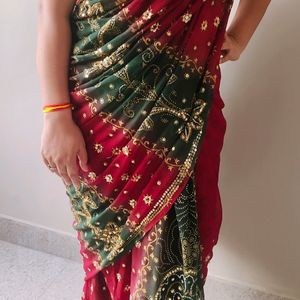 Heavy Embroidery Saree