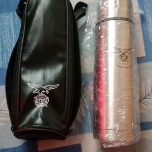 New Steel Vacuum Flask With Pouch Bag