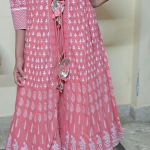 Gorgeous Layered Floor Length Ethnic Outfit